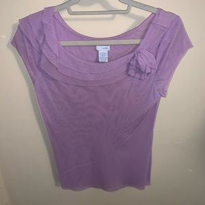 Purple chiffon shirt